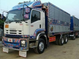 ขายดาวน์ รถบรรทุก 22 ล้อ พ่วงแม่-ลูกดั๊มพ์ ยี่ห้อ ISUZU DEGA FXZ 360 แรงม้า ปี 2558 *จะวางดาวน์ 800,