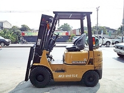 ขายรถยกมิตซูบิชิ 1.5 ตัน (รุ่นใหม่) เครื่องเบนซิน (2ระบบ น้ำมัน-แก๊สนอก) กระบอกคู่ เสาสูง 3 เมตร ย