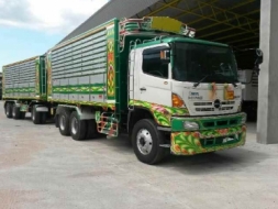 ขายดาวน์ รถบรรทุก 22 ล้อ พ่วงแม่-ลูกดั๊มพ์ ยี่ห้อ HINO MEGA FM1A 344 แรงม้า ปี 2558 *จะวางดาว