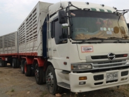 รถบรรทุก 24 ล้อ 2 เพลาดั๊ม Hino Profia เครื่อง K13C 360 แรง เกีย์ อีตัล พ่วงคอกเกษร 3 เพ