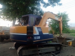 รถแบคโฮ KODELCO SK03 สภาพสวย สีเดิม แอร์หนาว เอวแน่น บูทสลักแน่น รถใช้ได้ 2 ปี