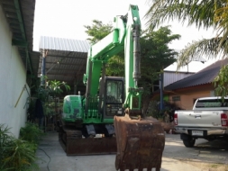 ขายรถแบคโฮ KOBELCO SK130UR รถเก่านอก ยังไม่เคยใช้งานในไทย เครื่องดี ปั้มแรง ทำงานไว แทรคสวยเต็ม