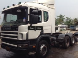 ขายด่วนหัวลากSCANIA หางพื้นเรียบ 3 เพลา