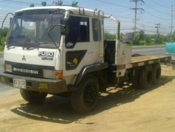 เทนเลอร์บรรทุกแบคโฮ 2 เพลา MITSUBISHI TD 195 แรงราคา650,000 098-538-6074 090-772-3710