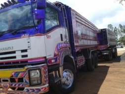 ขายรถบรรทุก 22 ล้อ พ่วงแม่-ลูกดั๊มพ์ ยี่ห้อ ISUZU DEGA FXZ 360 แรงม้า ปี 2556 ( เจ้าของขายเอง ไม่ร