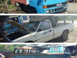 ขายรวม 3 คัน มีเล่มทะเบียน ภาษีไม่ขาด 2คัน มีดั้ม 1 คัน ใช้งานได้ปกติทุกคัน ขายแยกเป็นคันก็ขาย รองโท