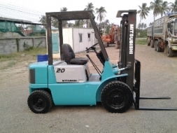 ขายรถฟอร์คลิฟ MITSUBISHI FG 20 เกียร์ธรรมดา นำเข้าจากญี่ปุ่น ติดต่อยุด 081-987-0866