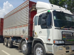 ขายรถพ่วง 24 ล้อ แม่-ลูก กระบะเนียมคอกเกษตรดั้ม อู่.ส ส่งเสริม HINO PROFIA P11C-320 แรง ปี.55เกียร์อ