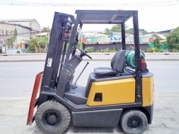 ขายรถยกSUMITOMO 1.5 ตัน เครื่องเบนซิน (ใช้แก๊สอย่างเดียว) กระบอกคู่ เสาสูง 3 เมตร พวงมาลัยเพาเ