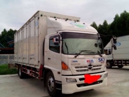 ขายด่วนรถบรรทุก6ล้อ hino 500  ปี56ตู้แห้ง 10บาน เปิดได้ทุกบาน ยาว7เมตรกว่า