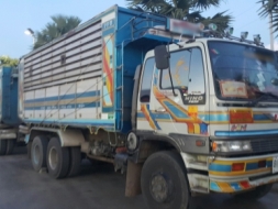 ขายรถพ่วง 22 ล้อ แม่.ลูก กระบะเนียมคอกเกษตรดั้ม HINO FM3M วางเครื่อง.P11C-320 แรง 7 เกียร์ ราคา.1550