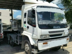 ขายด่วนครับ หัวลาก ISUZU GXZ 320 ปี 46 พร้อม หางพื้นเรียบ 2เพลา พร้อมใช้งานครับ