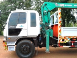 ขายด่วน รถบรรทุก 6 ล้อ ติดเครน 5 ตัน HINO FF1J 210 แรงม้า