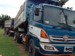 ขายสิบล้อพ่วงแม่ลูก3คานยัดHINO MEGA260แรงFM1JNRDเครื่องเดิมเกียร์เดิมออกห้างปี2547