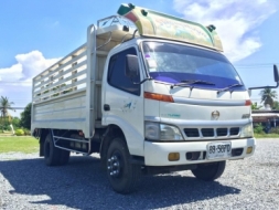 ขายรถบรรทุก 6 ล้อ HINO DUTRO LORO 2 เครื่อง 121 แรง ปี 2006 ช่างล่าง F หน้าหลัง กะบะสแตนเลสทั้