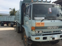 สิบล้อดั้มพ่วงแม่ลูก ISUZU FXZ240นางฟ้าเกาะเทอร์โบติดก๊าซ Ngv8 ถัง