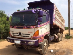 ขายสิบล้อพ่วงดั้มแม่ลูกHINO MEGA344แรงซีรี่ย์500Euro3เบรคแห้งออกห้างป้ายแดงปี55