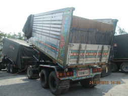 ขายลูกพ่วง 3เพลา กระบะปรีเนียม ดั้มได้ ยาว6.50เมตร