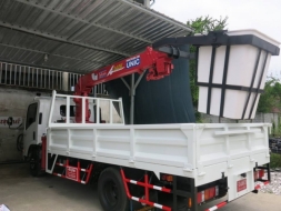 รถบรรทุกติดเครน 6 ล้อเล็ก ติดตั้งเครน+กระเช้า