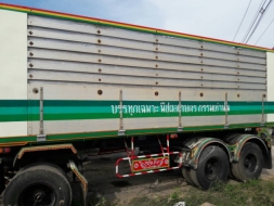 ขายหางพ่วง3เพลาแท้ ดั้มได้ กระบะปรีเนียมอู่ซุ่นชัย ยาว6.80ม.