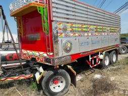 ขายลูกพ่วง3เพลา ดั้มได้ กระบะปรีเนียมชุดใหญ่ อู่เบิ้ม ยาว6.50 ม.