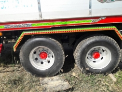 ขายลูกพ่วง3เพลา ดั้มได้ กระบะปรีเนียมชุดใหญ่ อู่เบิ้ม ยาว6.50ม.