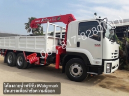 รถบรรทุกติดเครน 10 ล้อ FVZ 300 แรง ติดเครน unic 5 ตัน 4 ปอก